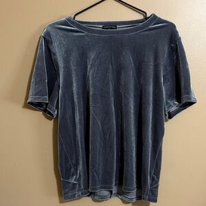 LOFT Women's Velvet Gray Short Sleeve Tee